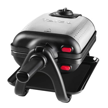 Tefal King Size Waffeleisen WM756D, Doppelwaffeleisen für 2 belgische Waffeln, Dreh-Funktion, antihaftbeschichtete Platten, dicke Waffeln, Temperaturregler, leichte Reinigung, 120W, 1 im Sale
